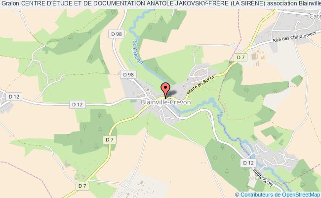 plan association Centre D'Étude Et De Documentation Anatole Jakovsky-frÈre (la SirÈne) Blainville-Crevon