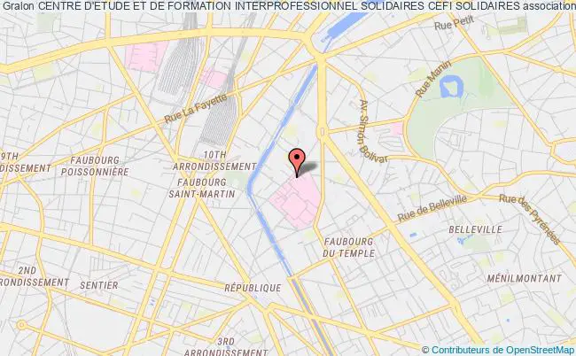 plan association Centre D'etude Et De Formation Interprofessionnel Solidaires Cefi Solidaires Paris