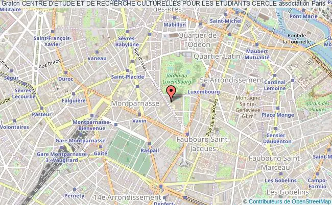 plan association Centre D'etude Et De Recherche Culturelles Pour Les Etudiants Cercle Paris