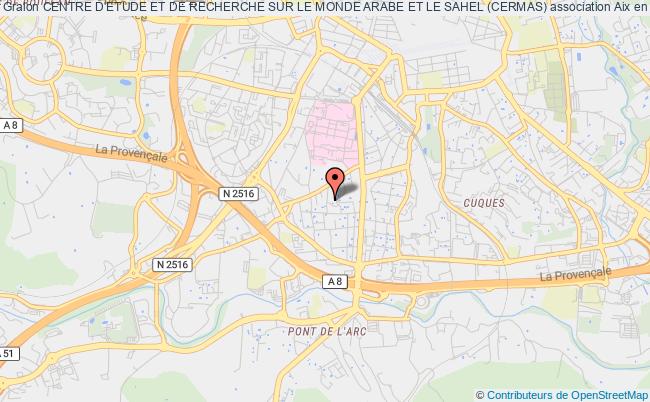 plan association Centre D'etude Et De Recherche Sur Le Monde Arabe Et Le Sahel (cermas) Aix-en-Provence