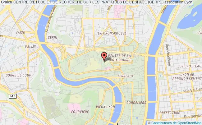plan association Centre D'etude Et De Recherche Sur Les Pratiques De L'espace (cerpe) Lyon 1