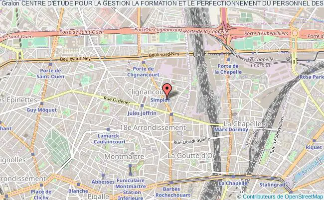 plan association Centre D'Étude Pour La Gestion La Formation Et Le Perfectionnement Du Personnel Des Entreprises Paris 18e