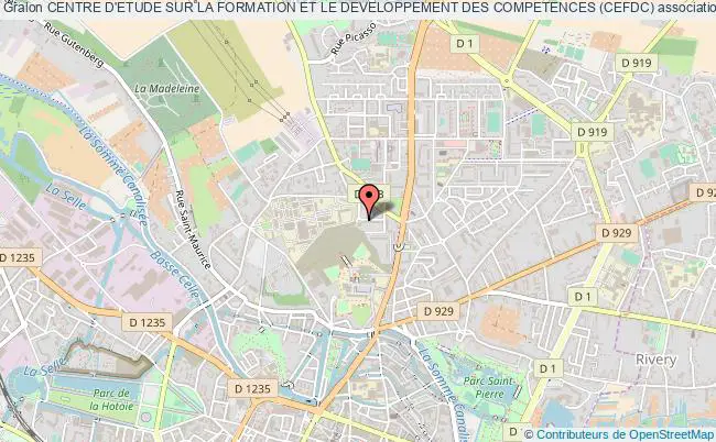 plan association Centre D'etude Sur La Formation Et Le Developpement Des Competences (cefdc) Amiens