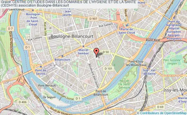 plan association Centre D'etudes Dans Les Domaines De L'hygiene Et De La Sante 
(cedhys) Boulogne-Billancourt