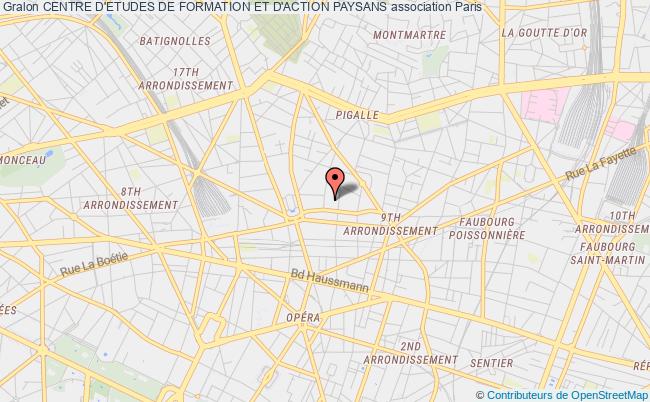 plan association Centre D'etudes De Formation Et D'action Paysans Paris 9e