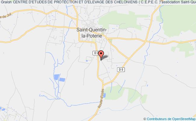 plan association Centre D'etudes De Protection Et D'elevage Des Cheloniens ( C.e.p.e.c. ) Saint-Quentin-la-Poterie