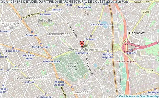plan association Centre D'Études Du Patrimoine Architectural De L'ouest Paris
