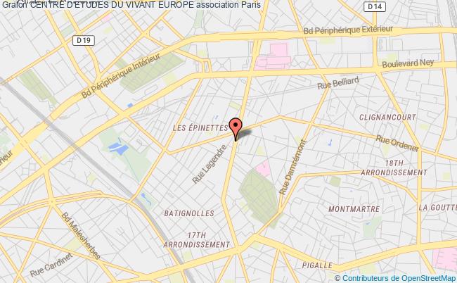 plan association Centre D'etudes Du Vivant Europe Paris