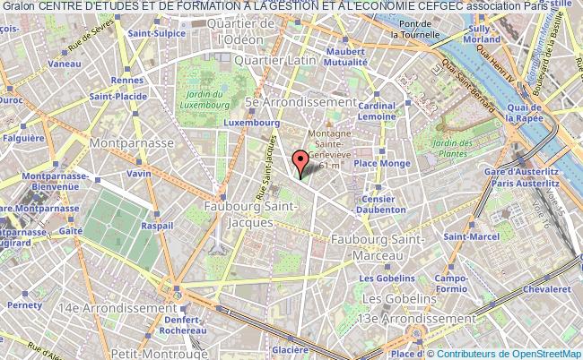 plan association Centre D'etudes Et De Formation A La Gestion Et A L'economie Cefgec Paris