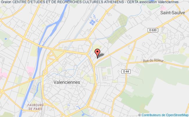 plan association Centre D'etudes Et De Recherches Culturels Atheniens - Certa Valenciennes