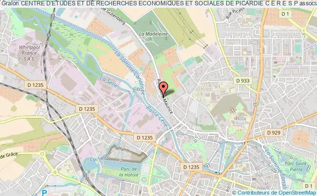 plan association Centre D'etudes Et De Recherches Economiques Et Sociales De Picardie C E R E S P Amiens