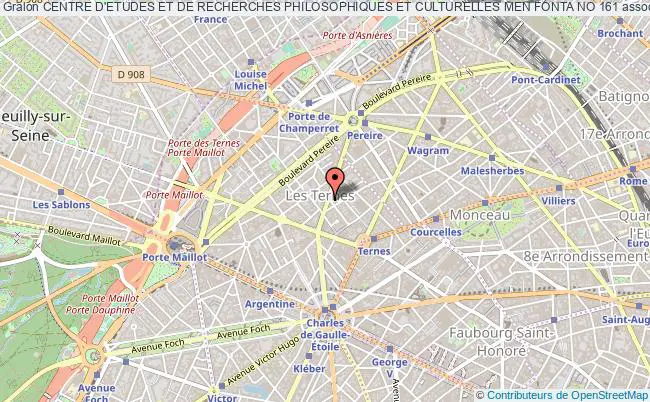 plan association Centre D'etudes Et De Recherches Philosophiques Et Culturelles Men Fonta No 161 Paris