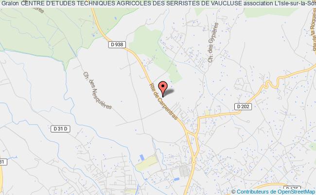 plan association Centre D'etudes Techniques Agricoles Des Serristes De Vaucluse L'Isle-sur-la-Sorgue