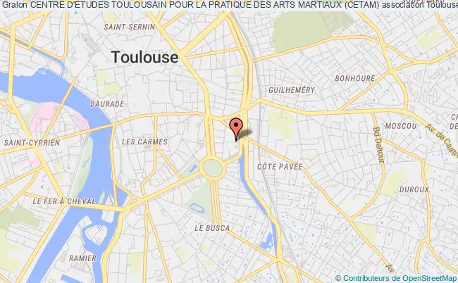plan association Centre D'etudes Toulousain Pour La Pratique Des Arts Martiaux (cetam) Toulouse