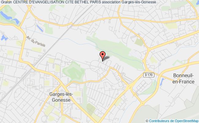plan association Centre D'evangelisation Cite Bethel Paris Garges-lès-Gonesse