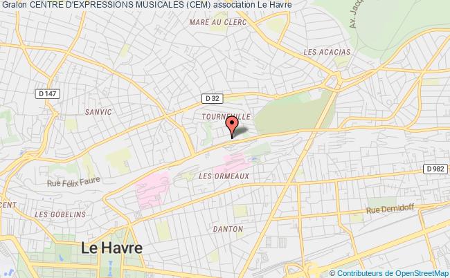 plan association Centre D'expressions Musicales (cem) Le Havre