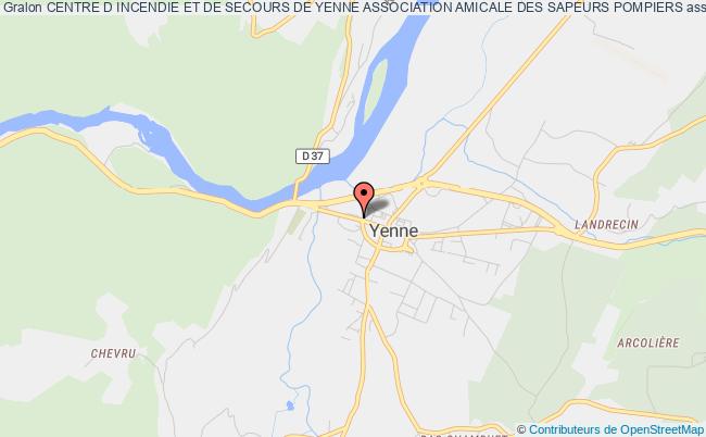 plan association Centre D Incendie Et De Secours De Yenne Association Amicale Des Sapeurs Pompiers Yenne