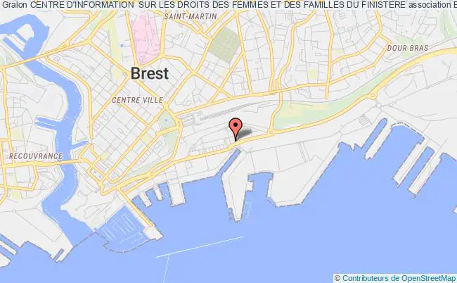 plan association Centre D'information  Sur Les Droits Des Femmes Et Des Familles Du Finistere Brest
