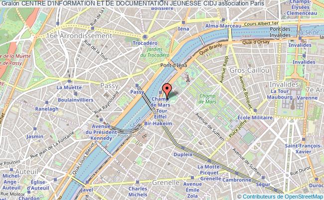 plan association Centre D'information Et De Documentation Jeunesse Cidj Paris 15e