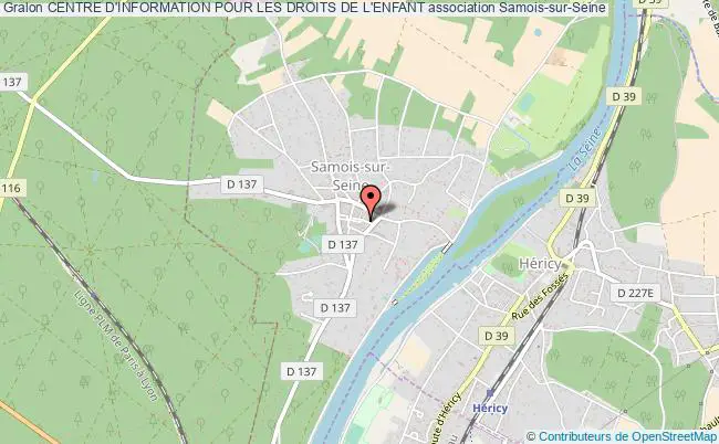 plan association Centre D'information Pour Les Droits De L'enfant Samois-sur-Seine