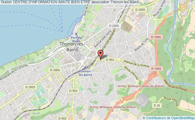 plan association Centre D'information Sante Bien Etre Thonon-les-Bains