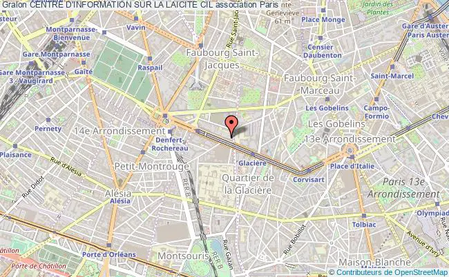 plan association Centre D'information Sur La Laicite Cil Paris