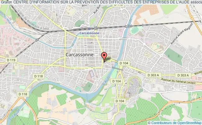plan association Centre D'information Sur La Prevention Des Difficultes Des Entreprises De L'aude Carcassonne