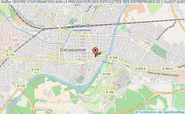 plan association Centre D'information Sur La Prevention Des Difficultes Des Entreprises De L'ouest Audois -  Cip Ouest Aude Carcassonne