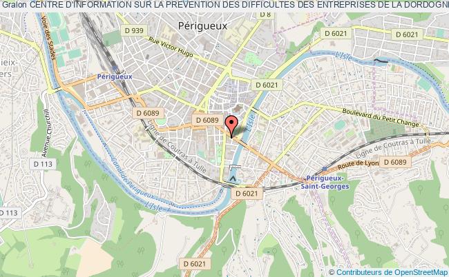 plan association Centre D'information Sur La Prevention Des Difficultes Des Entreprises De La Dordogne - Cip24 Périgueux
