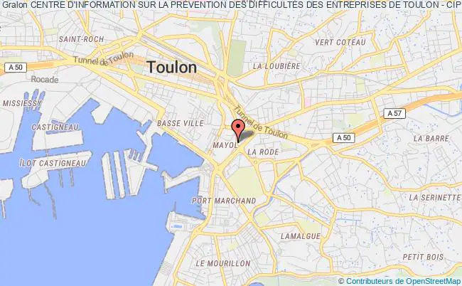plan association Centre D'information Sur La PrÉvention Des DifficultÉs Des Entreprises De Toulon - Cip De Toulon Toulon