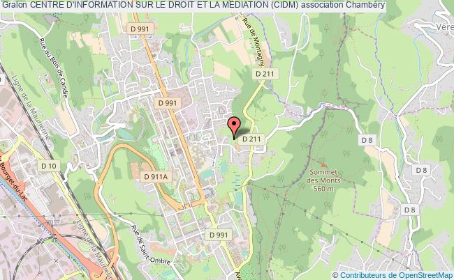 plan association Centre D'information Sur Le Droit Et La Mediation (cidm) Chambéry