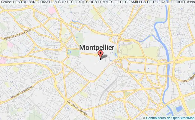 plan association Centre D'information Sur Les Droits Des Femmes Et Des Familles De L'herault - Cidff Montpellier