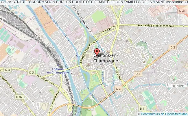 plan association Centre D'information Sur Les Droits Des Femmes Et Des Familles De La Marne Châlons-en-Champagne