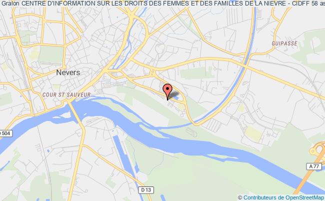 plan association Centre D'information Sur Les Droits Des Femmes Et Des Familles De La Nievre - Cidff 58 Nevers