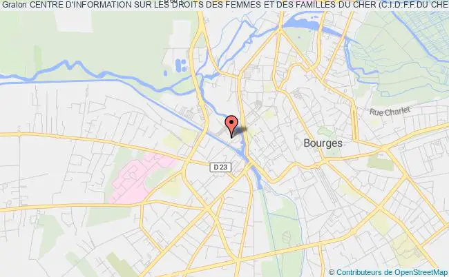 plan association Centre D'information Sur Les Droits Des Femmes Et Des Familles Du Cher (c.i.d.f.f.du Cher) Bourges