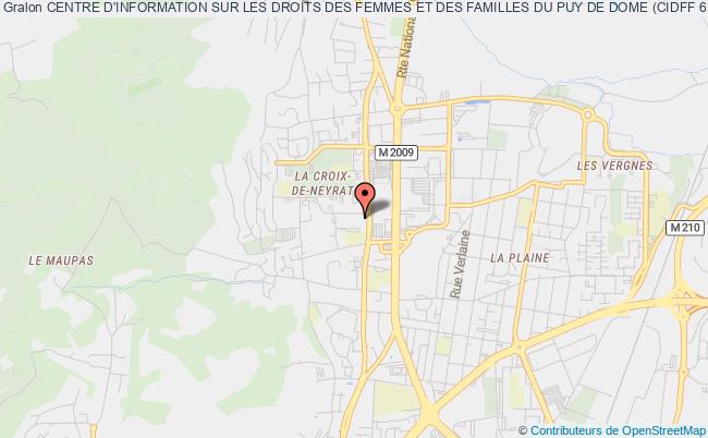 plan association Centre D'information Sur Les Droits Des Femmes Et Des Familles Du Puy De Dome (cidff 63) Clermont-Ferrand