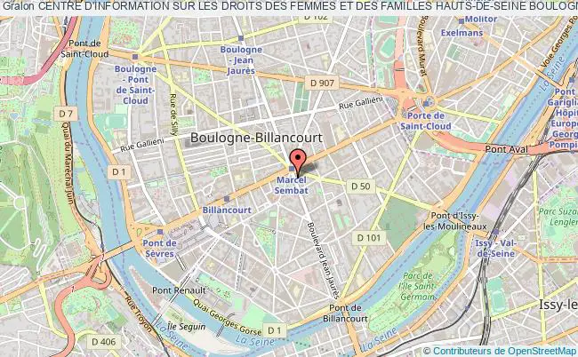 plan association Centre D'information Sur Les Droits Des Femmes Et Des Familles Hauts-de-seine Boulogne Billancourt Boulogne-Billancourt