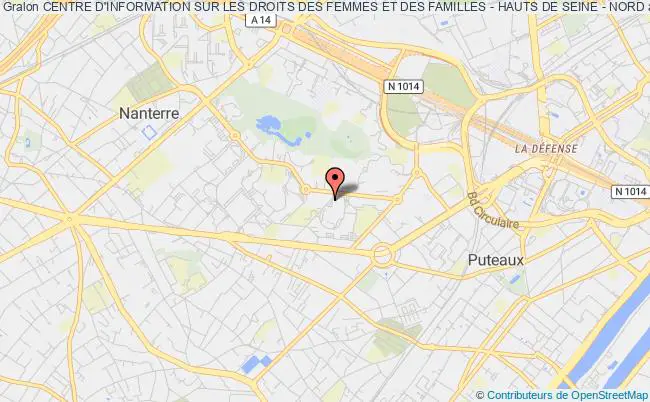 plan association Centre D'information Sur Les Droits Des Femmes Et Des Familles - Hauts De Seine - Nord Nanterre