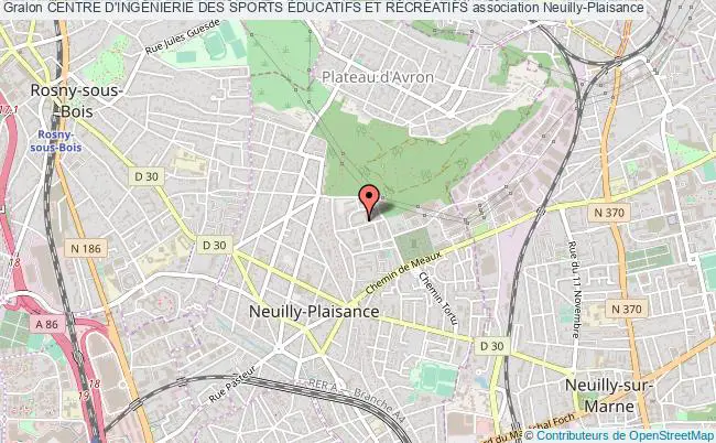 plan association Centre D'ingÉnierie Des Sports Éducatifs Et RÉcrÉatifs Neuilly-Plaisance