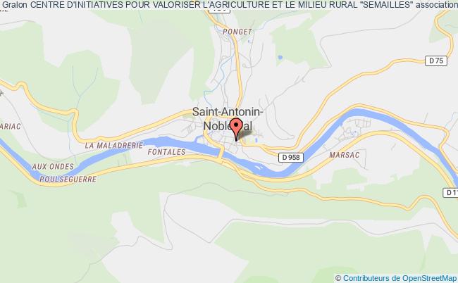 plan association Centre D'initiatives Pour Valoriser L'agriculture Et Le Milieu Rural "semailles" Saint-Antonin-Noble-Val