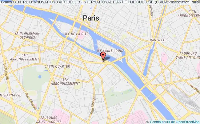 plan association Centre D'innovations Virtuelles International D'art Et De Culture (civiac) Paris
