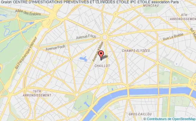 plan association Centre D'investigations Preventives Et Cliniques Etoile Ipc Etoile Paris