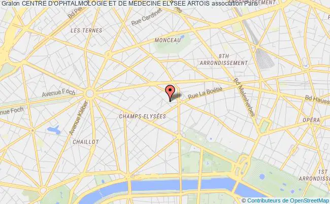 plan association Centre D'ophtalmologie Et De Medecine Elysee Artois Paris
