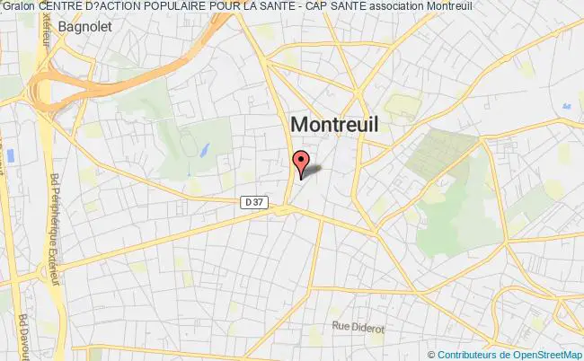 plan association Centre D?action Populaire Pour La Sante - Cap Sante Montreuil