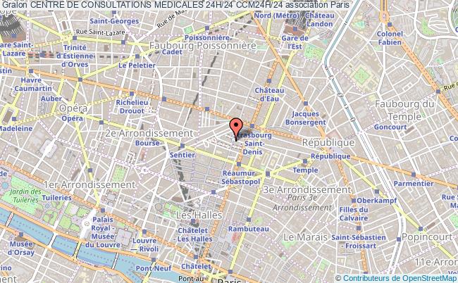plan association Centre De Consultations Medicales 24h/24 Ccm24h/24 Paris