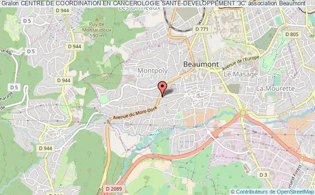 plan association Centre De Coordination En Cancerologie Sante-developpement '3c' Beaumont