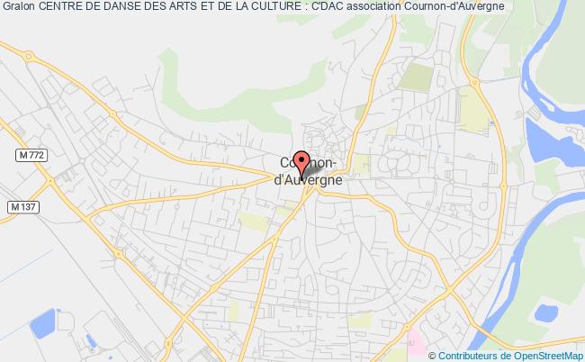 plan association Centre De Danse Des Arts Et De La Culture : C'dac Cournon-d'Auvergne