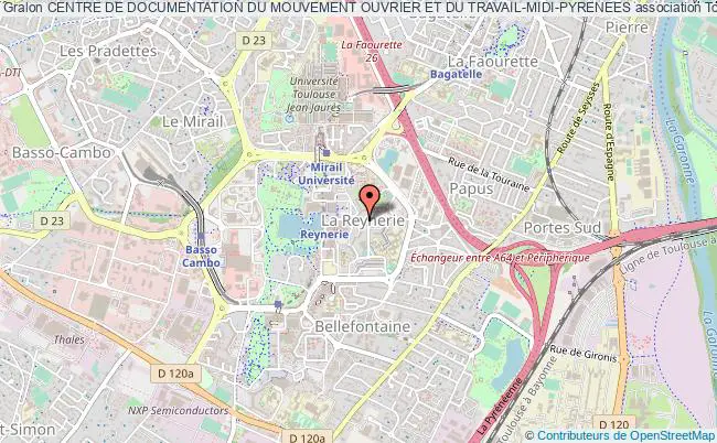 plan association Centre De Documentation Du Mouvement Ouvrier Et Du Travail-midi-pyrenees Toulouse Cédex 1