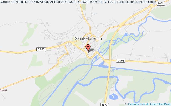 plan association Centre De Formation Aeronautique De Bourgogne (c.f.a.b.) Saint-Florentin