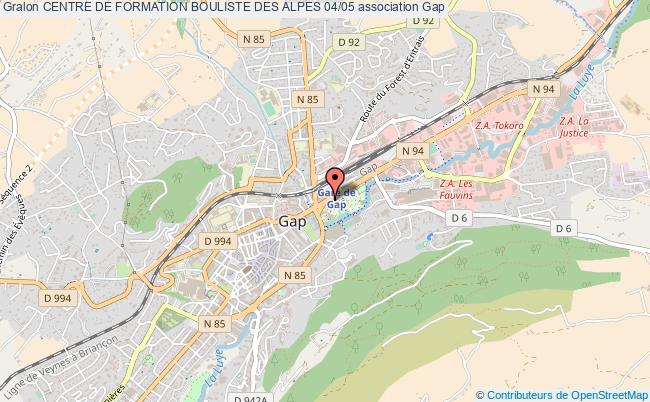 plan association Centre De Formation Bouliste Des Alpes 04/05 Gap